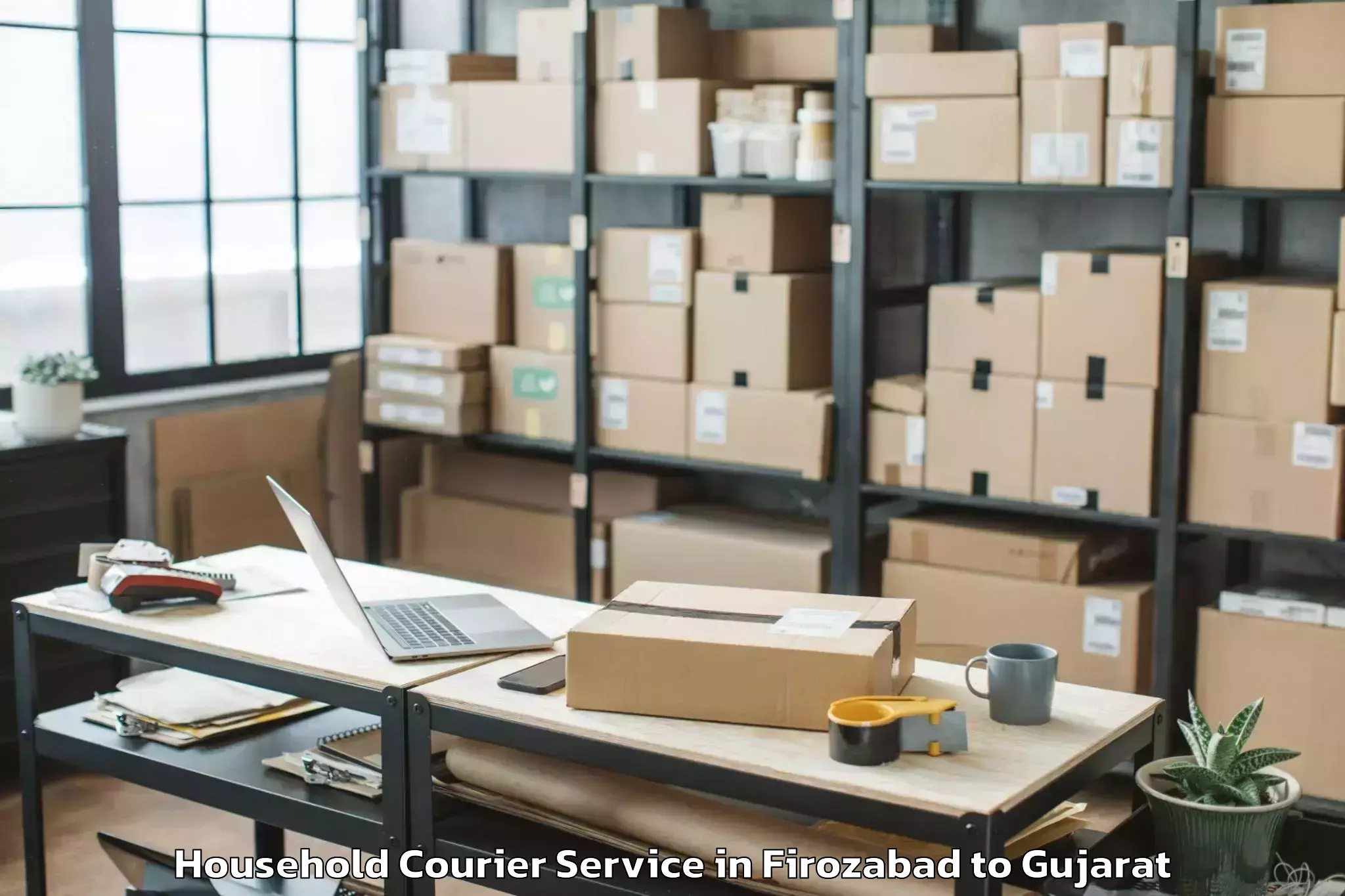 Affordable Firozabad to Bantva Household Courier